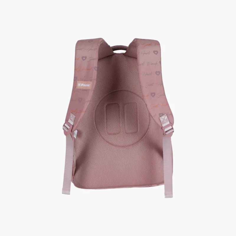 بوز Printed Backpack with Adjustable Straps and Zip Closure - 6x12x21 cms